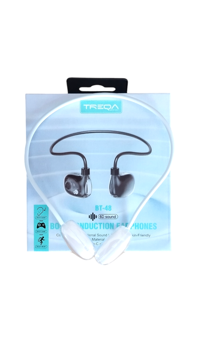 AUDIFONOS DEPORTIVOS CONDUCCION OSEA BLUETOOTH BT48 TREQA BLANCOS-3