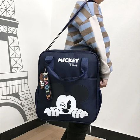 Mochila Bolso Escolar Disney Mickey Mouse Adultos y Niños - Rosa Oscuro-3