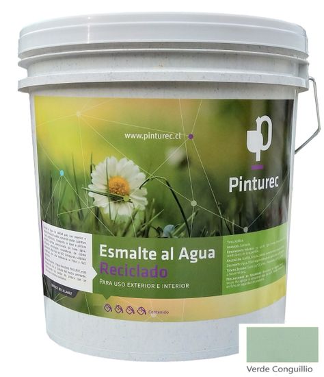 Esmalte al Agua Pinturec Satinado Verde Conguillio 4G-0