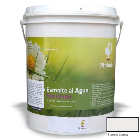 Esmalte al Agua Pinturec Satinado Blanco Llama 1G-0