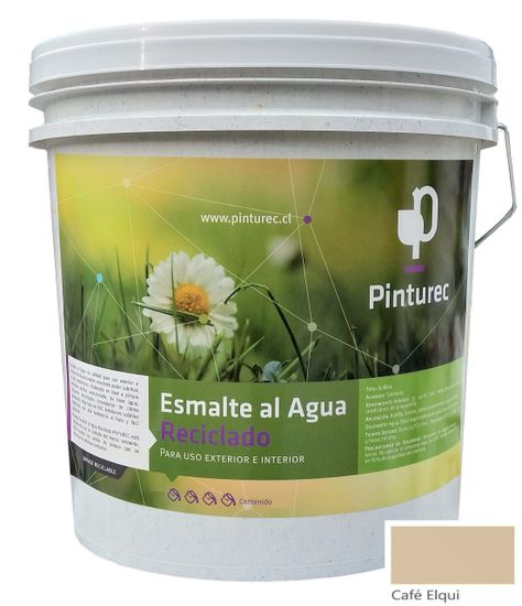 Esmalte al Agua Pinturec Satinado Cafe Elqui 4G-0