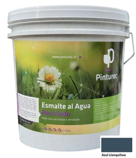 Esmalte al Agua Pinturec Satinado Azul Llanquihue 4G-0