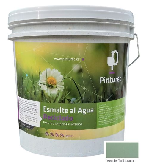 Esmalte al Agua Pinturec Satinado Verde Tolhuaca 4G-0