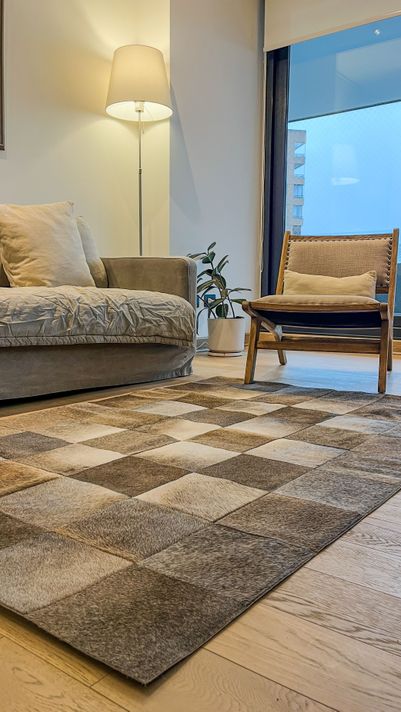 Alfombra Cuero Patchwork 120x180 #1-1