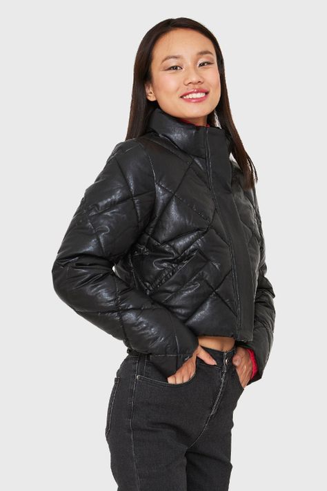 Parka Corta Con Mangas Negro Nicopoly-2