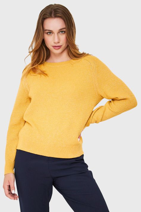 Sweater Brillos Mostaza Nicopoly-0