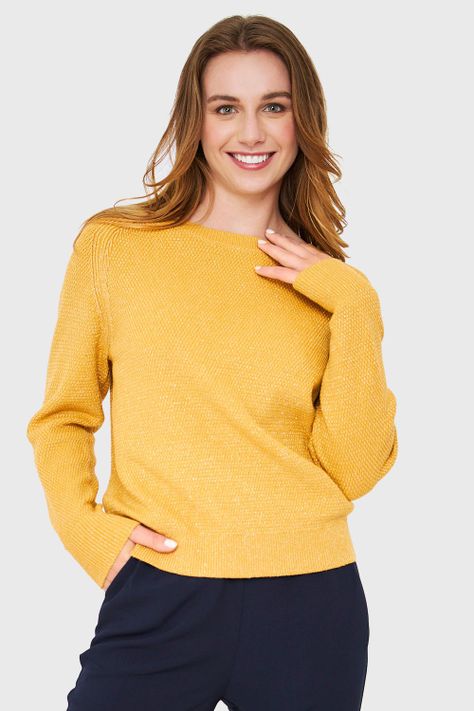Sweater Brillos Mostaza Nicopoly-4