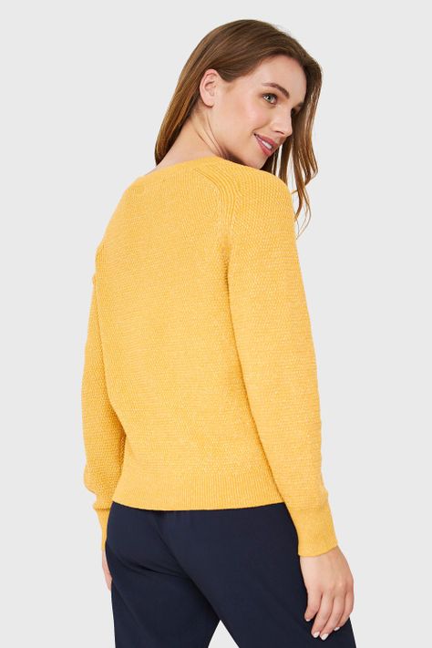Sweater Brillos Mostaza Nicopoly-3