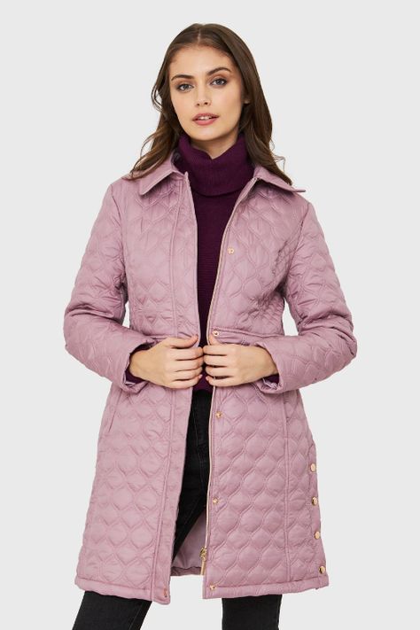 Parka Tipo Quilt Rosa Nicopoly-0