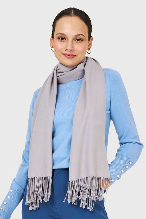 Bufanda Suave Gris Nicopoly-0