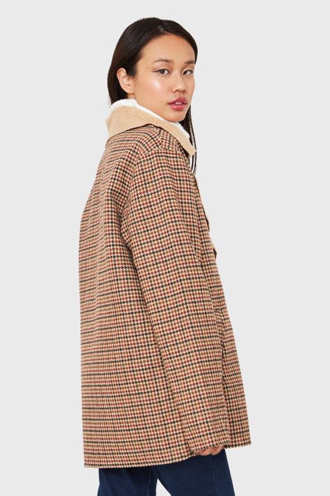 Chaqueta Pied De Poule Beige/Burdeos Nicopoly-3