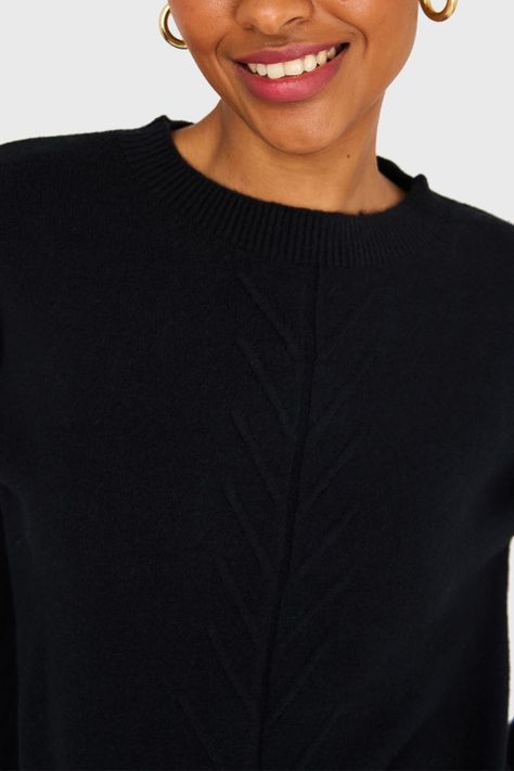 Sweater Diseños Espigas Negro Nicopoly-5