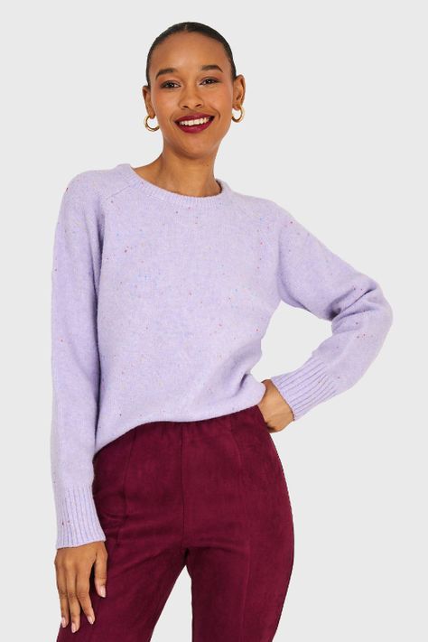 Sweater Manga Raglán Lila Nicopoly-0