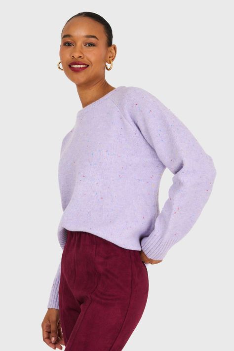 Sweater Manga Raglán Lila Nicopoly-2