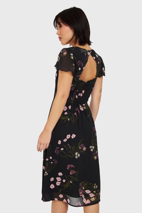 Vestido Escote Semi Corazón Negro Nicopoly-3