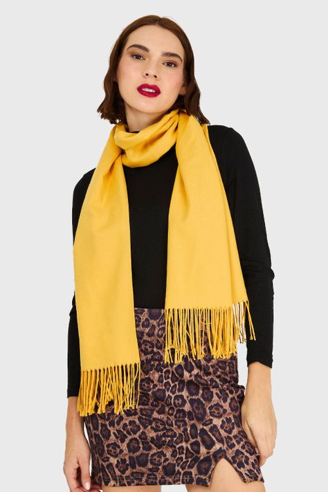 Bufanda Suave Amarillo Nicopoly-0