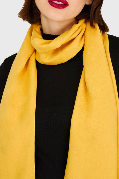 Bufanda Suave Amarillo Nicopoly-3
