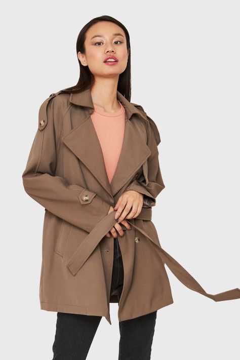 Trench Midi Taupe Nicopoly-0