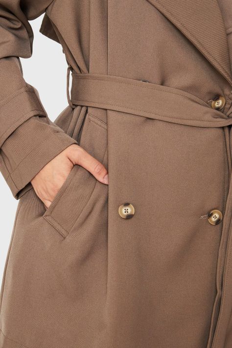 Trench Midi Taupe Nicopoly-5