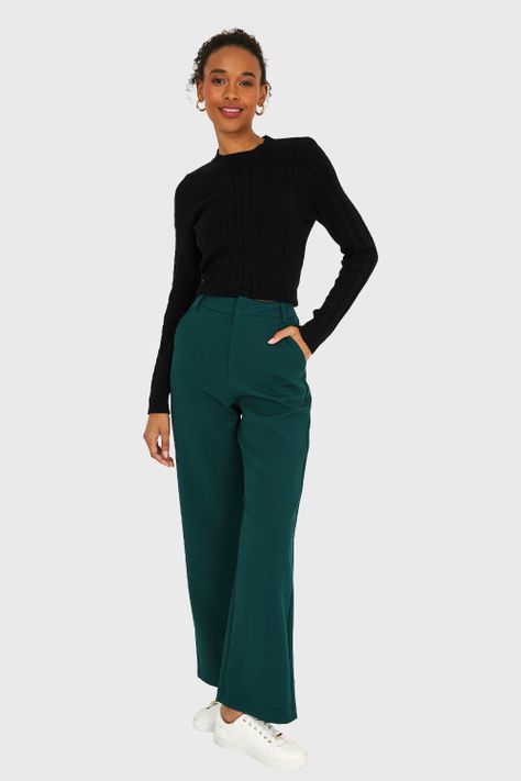 Sweater Diseño Trenzado Negro Nicopoly-1