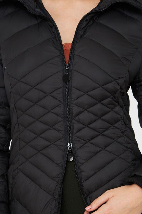 Parka Larga Acolchada Negro Nicopoly-5