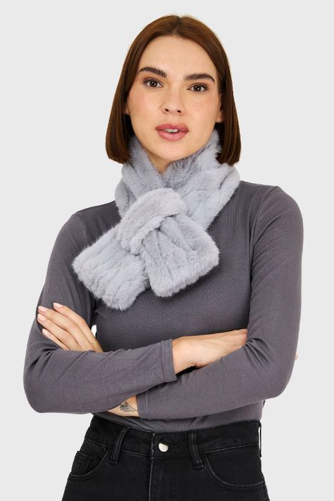 Cuello Tipo Piel Gris Nicopoly-0