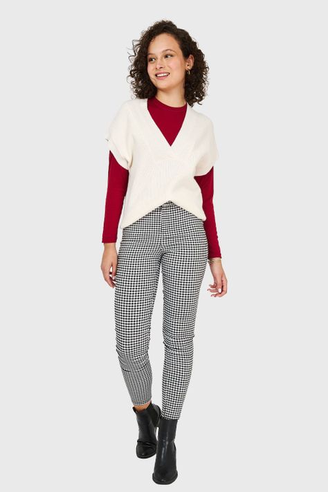 Sweater Escote Profundo Blanco Nicopoly-1