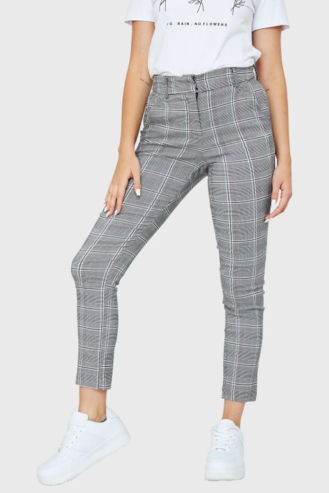 Pantalón Príncipe de Gales Gris/Negro Nicopoly-4