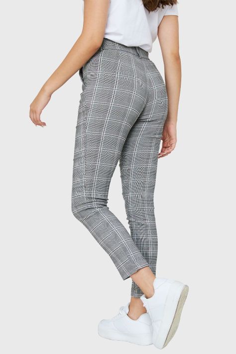 Pantalón Príncipe de Gales Gris/Negro Nicopoly-3