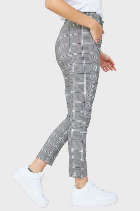 Pantalón Príncipe de Gales Gris/Negro Nicopoly-2