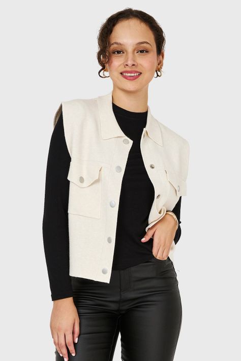 Sweater Gilet Blanco Nicopoly-0