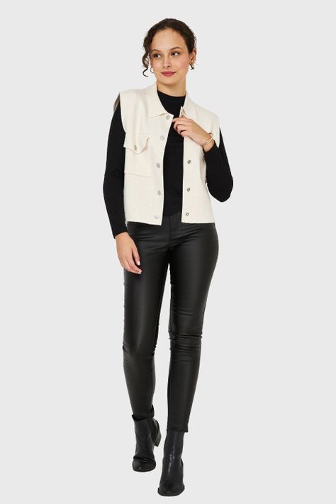 Sweater Gilet Blanco Nicopoly-1