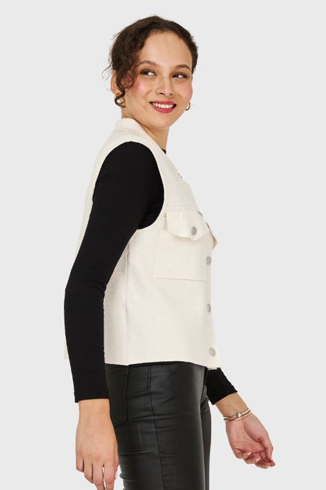 Sweater Gilet Blanco Nicopoly-2