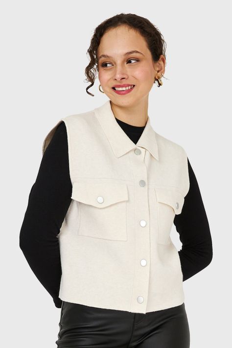 Sweater Gilet Blanco Nicopoly-4