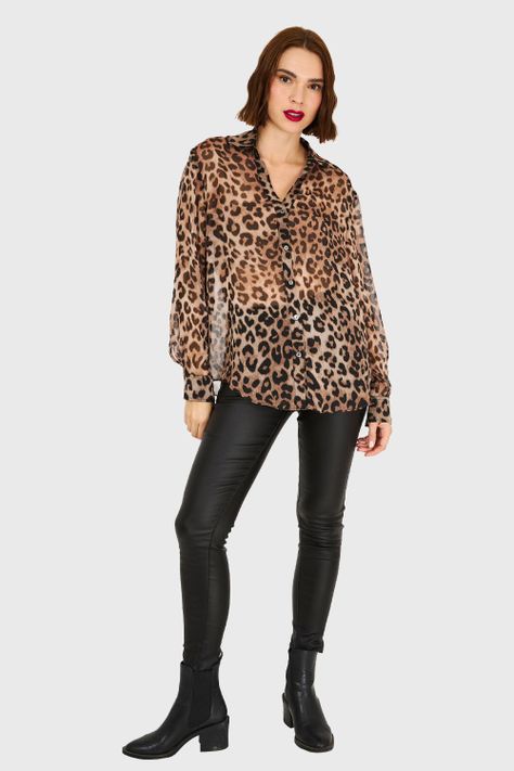 Blusa Leopardo Café Nicopoly-1