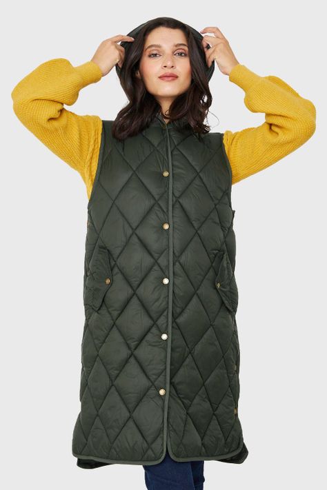 Parka Sin Mangas Quilt Oliva Nicopoly-4