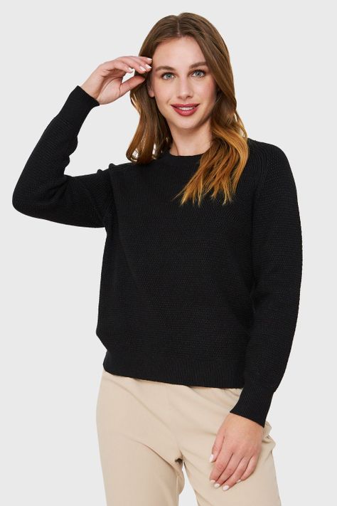 Sweater Brillos Negro Nicopoly-4