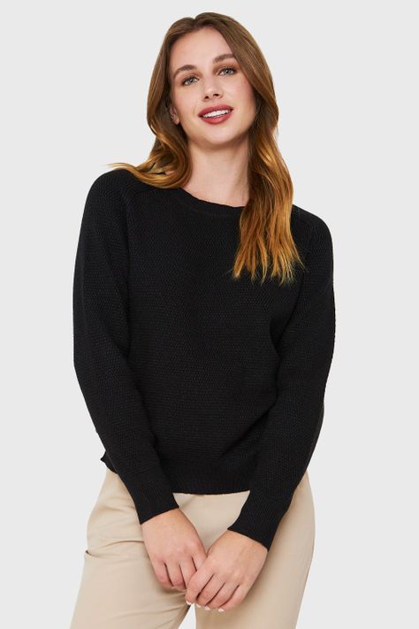 Sweater Brillos Negro Nicopoly-0