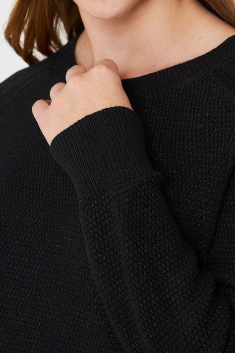 Sweater Brillos Negro Nicopoly-5