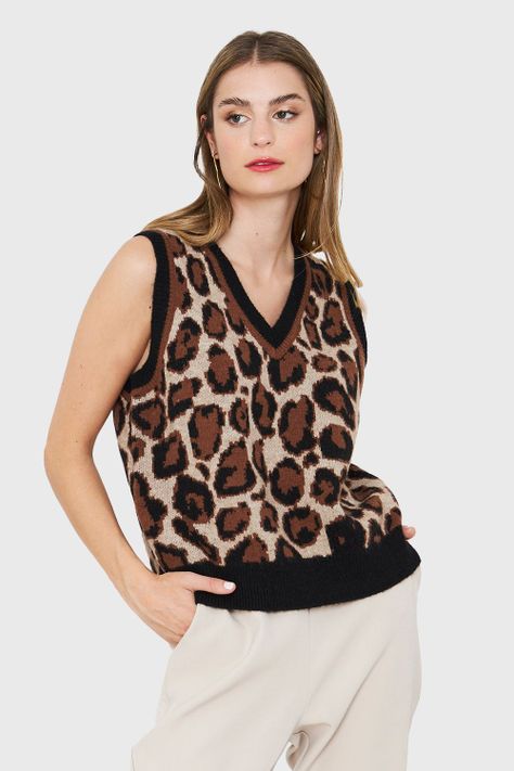 Chaleco Leopard Café Nicopoly-4