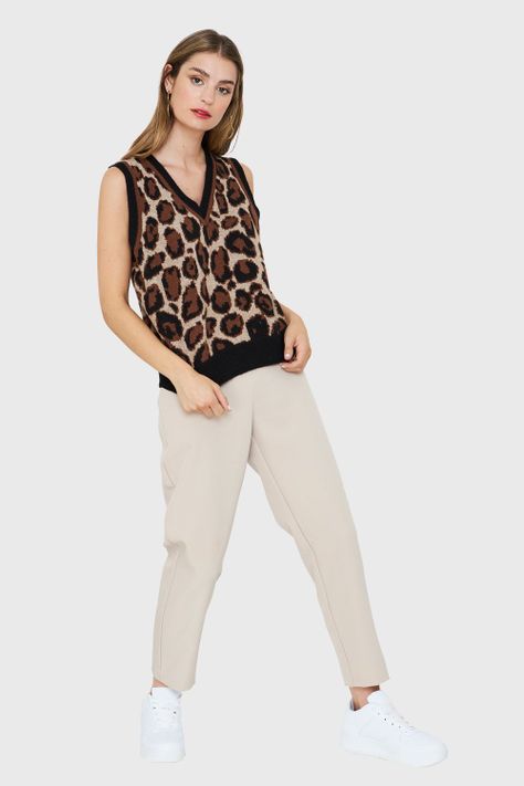 Chaleco Leopard Café Nicopoly-1