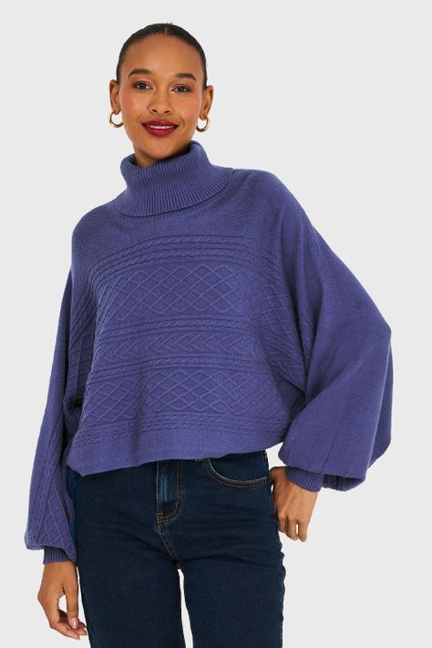 Sweater Manga Muerciélago Acero Nicopoly-0