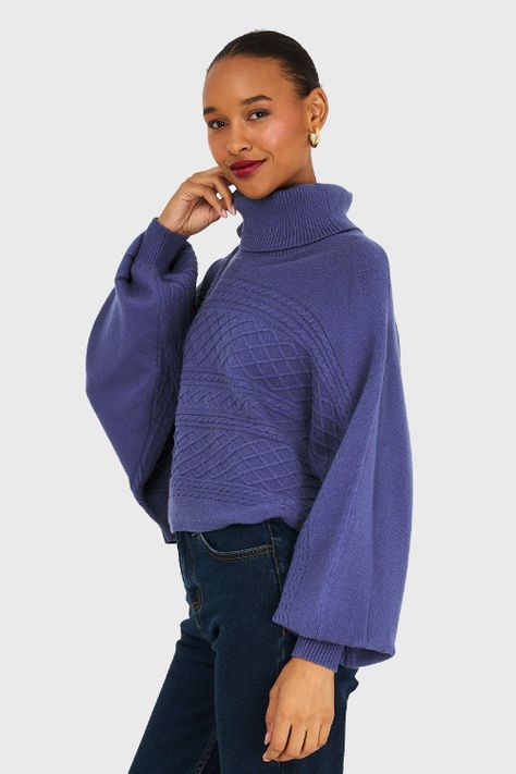 Sweater Manga Muerciélago Acero Nicopoly-2