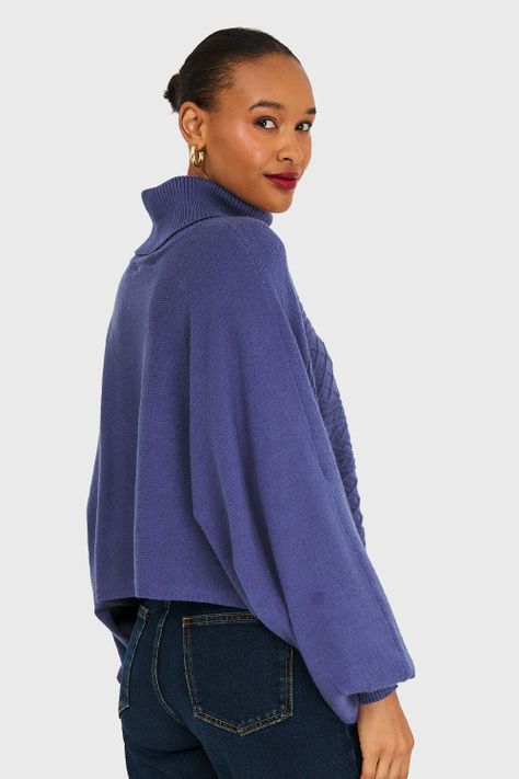 Sweater Manga Muerciélago Acero Nicopoly-3