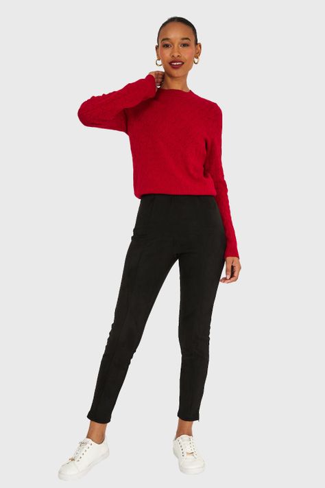 Sweater Básico Cuello Redondo Rojo Nicopoly-1