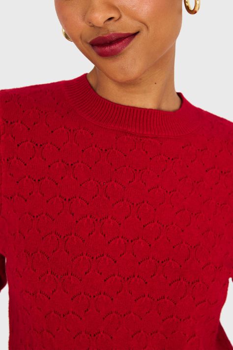 Sweater Básico Cuello Redondo Rojo Nicopoly-5