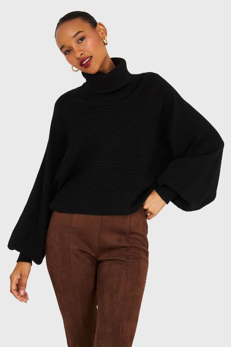 Sweater Manga Muerciélago Negro Nicopoly-4