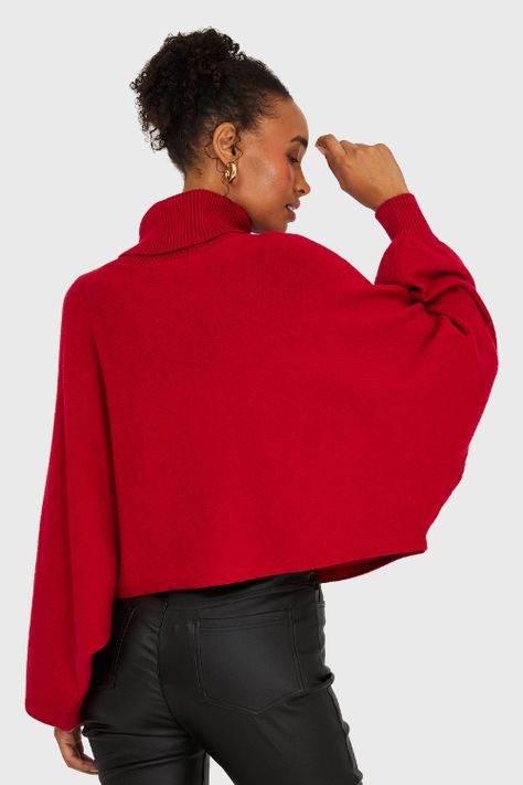 Sweater Manga Muerciélago Rojo Nicopoly-3