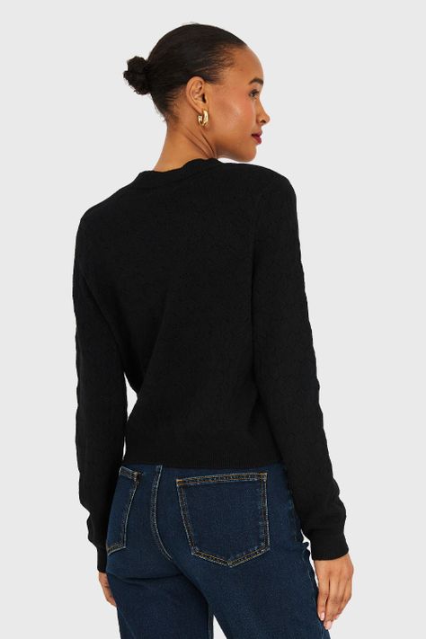 Sweater Básico Cuello Redondo Negro Nicopoly-3