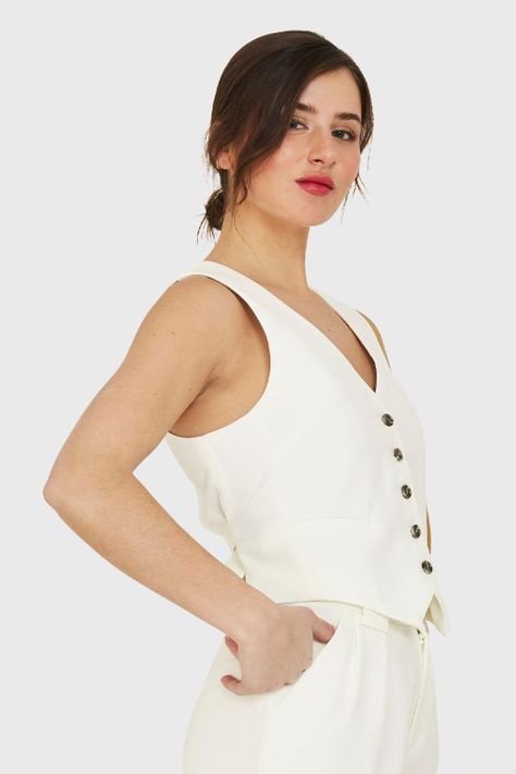 Gilet Lazo Ajustable Blanco Nicopoly-2